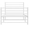 vidaXL Metal Bed Frame without Mattress with Footboard White 100x200cm