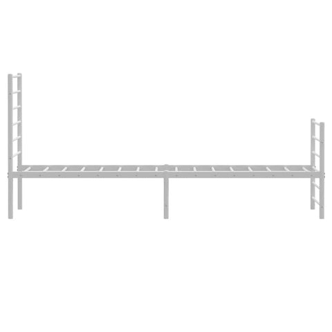vidaXL Metal Bed Frame without Mattress with Footboard White 100x200cm