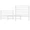 vidaXL Metal Bed Frame without Mattress with Footboard White 100x200cm