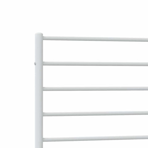 vidaXL Metal Bed Frame without Mattress with Footboard White 100x200cm