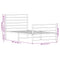 vidaXL Metal Bed Frame without Mattress with Footboard White 100x200cm