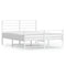 vidaXL Metal Bed Frame without Mattress with Footboard White 120x190cm