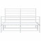 vidaXL Metal Bed Frame without Mattress with Footboard White 120x190cm