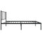 vidaXL Metal Bed Frame without Mattress with Headboard Black 100x190cm