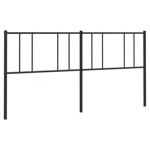 vidaXL Metal Headboard Black 180 cm