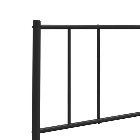 vidaXL Metal Headboard Black 200 cm