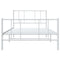 vidaXL Metal Bed Frame without Mattress with Footboard White 90x200cm