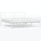 vidaXL Metal Bed Frame without Mattress with Footboard White 200x200cm