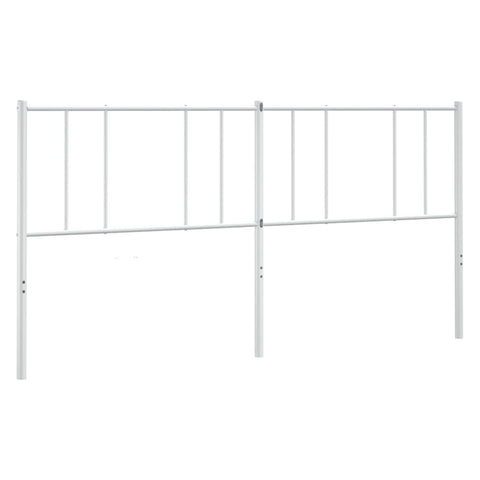 vidaXL Metal Headboard White 200 cm