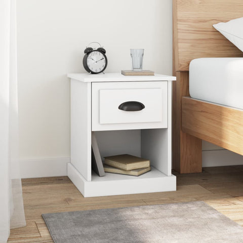 vidaXL Bedside Cabinets 2 pcs White 39x39x47.5 cm Engineered Wood