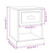 vidaXL Bedside Cabinet Black 39x39x47.5 cm Engineered Wood