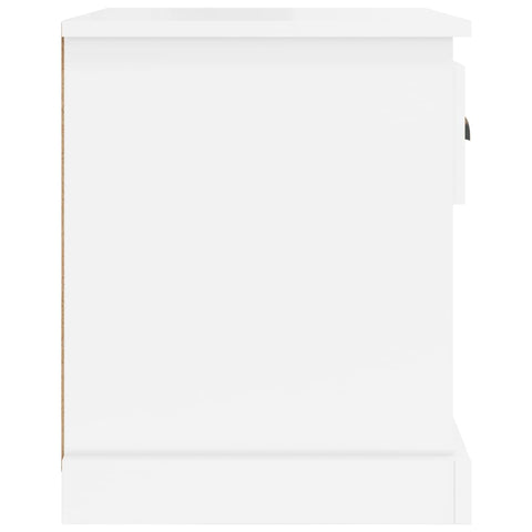 vidaXL Bedside Cabinet High Gloss White 39x39x47.5 cm Engineered Wood