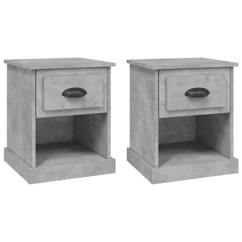 vidaXL Bedside Cabinets 2 pcs Concrete Grey 39x39x47.5 cm Engineered Wood
