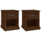 vidaXL Bedside Cabinets 2 pcs Brown Oak 39x39x47.5 cm Engineered Wood