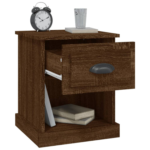vidaXL Bedside Cabinets 2 pcs Brown Oak 39x39x47.5 cm Engineered Wood
