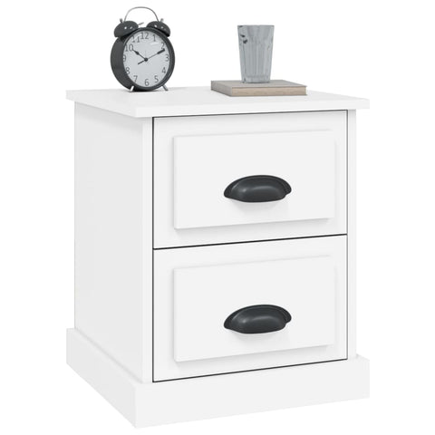 vidaXL Bedside Cabinet White 39x39x47.5 cm Engineered Wood