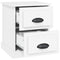 vidaXL Bedside Cabinet White 39x39x47.5 cm Engineered Wood