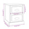vidaXL Bedside Cabinet White 39x39x47.5 cm Engineered Wood