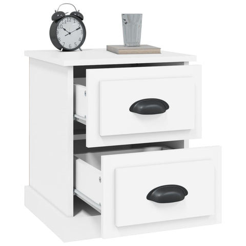 vidaXL Bedside Cabinets 2 pcs White 39x39x47.5 cm Engineered Wood