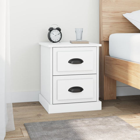 vidaXL Bedside Cabinets 2 pcs White 39x39x47.5 cm Engineered Wood