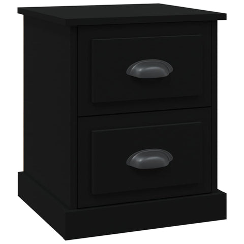 vidaXL Bedside Cabinet Black 39x39x47.5 cm Engineered Wood