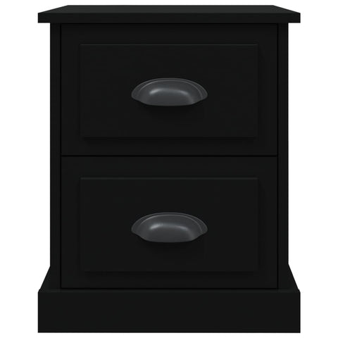 vidaXL Bedside Cabinet Black 39x39x47.5 cm Engineered Wood