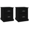 vidaXL Bedside Cabinets 2 pcs Black 39x39x47.5 cm Engineered Wood