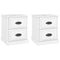 vidaXL Bedside Cabinets 2 pcs High Gloss White 39x39x47.5 cm Engineered Wood