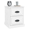 vidaXL Bedside Cabinets 2 pcs High Gloss White 39x39x47.5 cm Engineered Wood