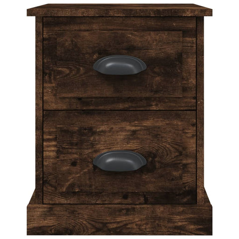 vidaXL Bedside Cabinet Smoked Oak 39x39x47.5 cm Engineered Wood