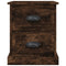 vidaXL Bedside Cabinet Smoked Oak 39x39x47.5 cm Engineered Wood