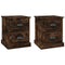 vidaXL Bedside Cabinets 2 pcs Smoked Oak 39x39x47.5 cm Engineered Wood