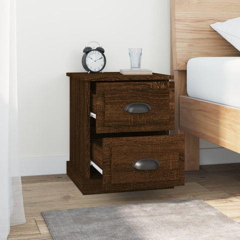 vidaXL Bedside Cabinet Brown Oak 39x39x47.5 cm Engineered Wood