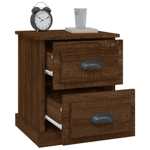 vidaXL Bedside Cabinet Brown Oak 39x39x47.5 cm Engineered Wood