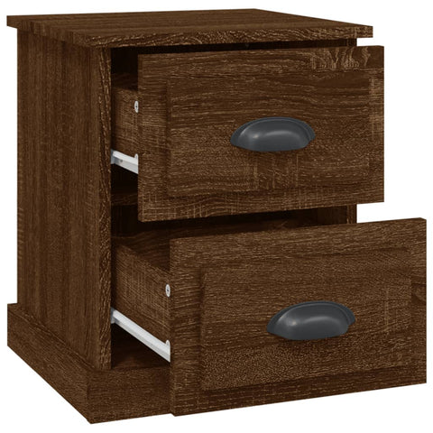 vidaXL Bedside Cabinet Brown Oak 39x39x47.5 cm Engineered Wood