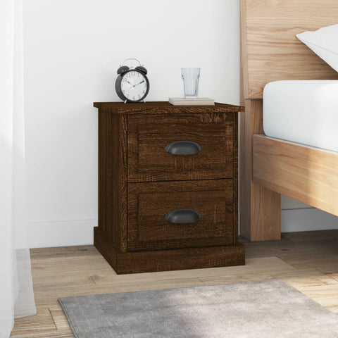 vidaXL Bedside Cabinet Brown Oak 39x39x47.5 cm Engineered Wood