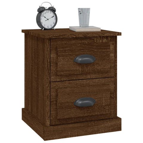vidaXL Bedside Cabinets 2 pcs Brown Oak 39x39x47.5 cm Engineered Wood