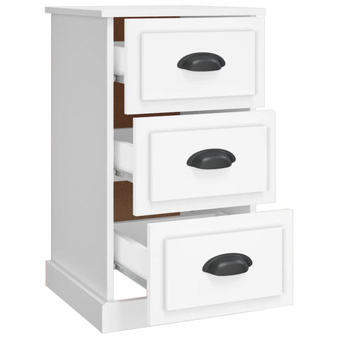 vidaXL Bedside Cabinet White 39x39x67 cm Engineered Wood