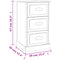 vidaXL Bedside Cabinet White 39x39x67 cm Engineered Wood