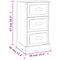 vidaXL Bedside Cabinet Grey Sonoma 39x39x67 cm Engineered Wood