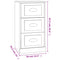 vidaXL Sideboard White 36x35.5x67.5 cm Engineered Wood