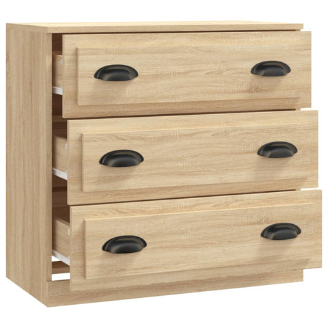vidaXL Sideboard Sonoma Oak 70x35.5x67.5 cm Engineered Wood