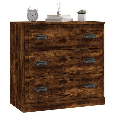 vidaXL Sideboard Smoked Oak 70x35.5x67.5 cm Engineered Wood