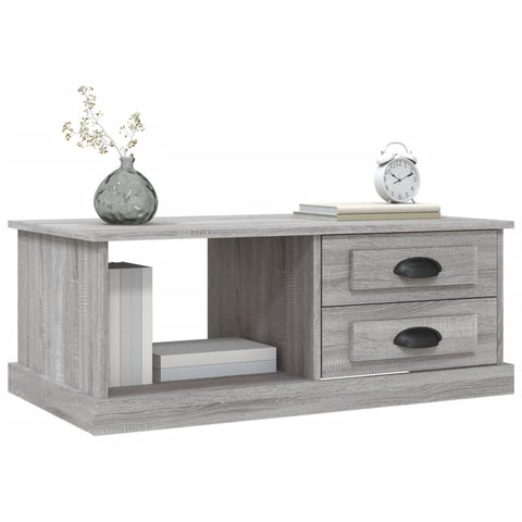 vidaXL Coffee Table Grey Sonoma 90x50x35 cm Engineered Wood
