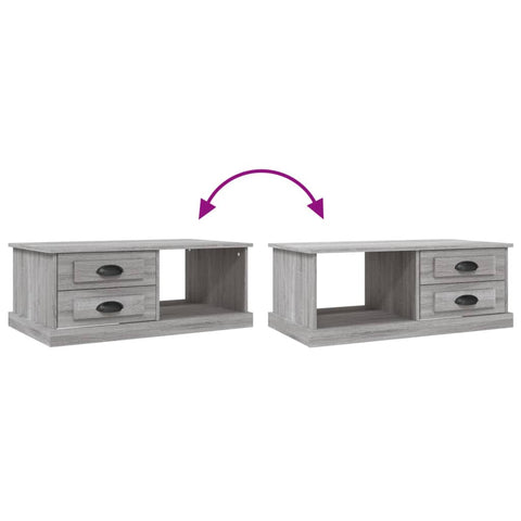 vidaXL Coffee Table Grey Sonoma 90x50x35 cm Engineered Wood