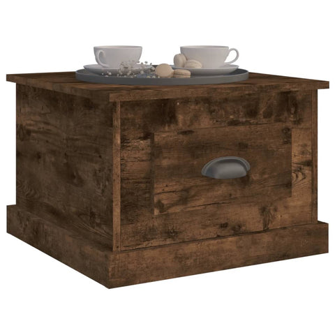 vidaXL Coffee Table Smoked Oak 50x50x35 cm Engineered Wood
