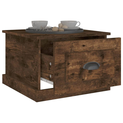 vidaXL Coffee Table Smoked Oak 50x50x35 cm Engineered Wood