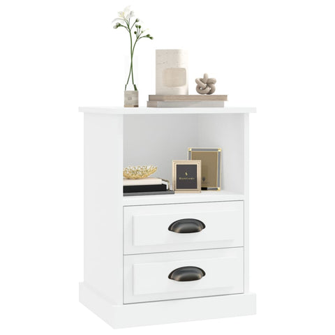 vidaXL Bedside Cabinet White 43x36x60 cm