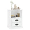 vidaXL Bedside Cabinet White 43x36x60 cm