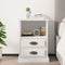 vidaXL Bedside Cabinet White 43x36x60 cm